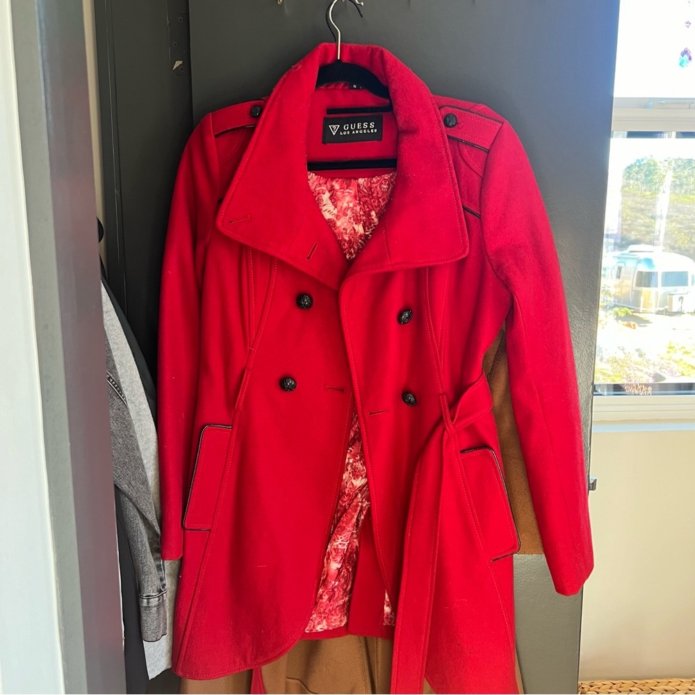 Red Guess Coat